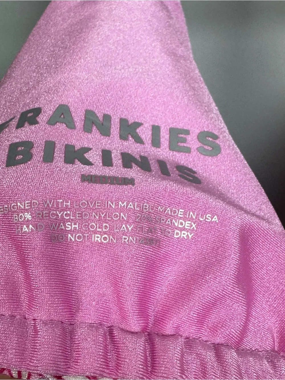 FRANKIES BIKINIS | Tia Shine Bikini Top in Rose Bouquet Women’s Size Medium